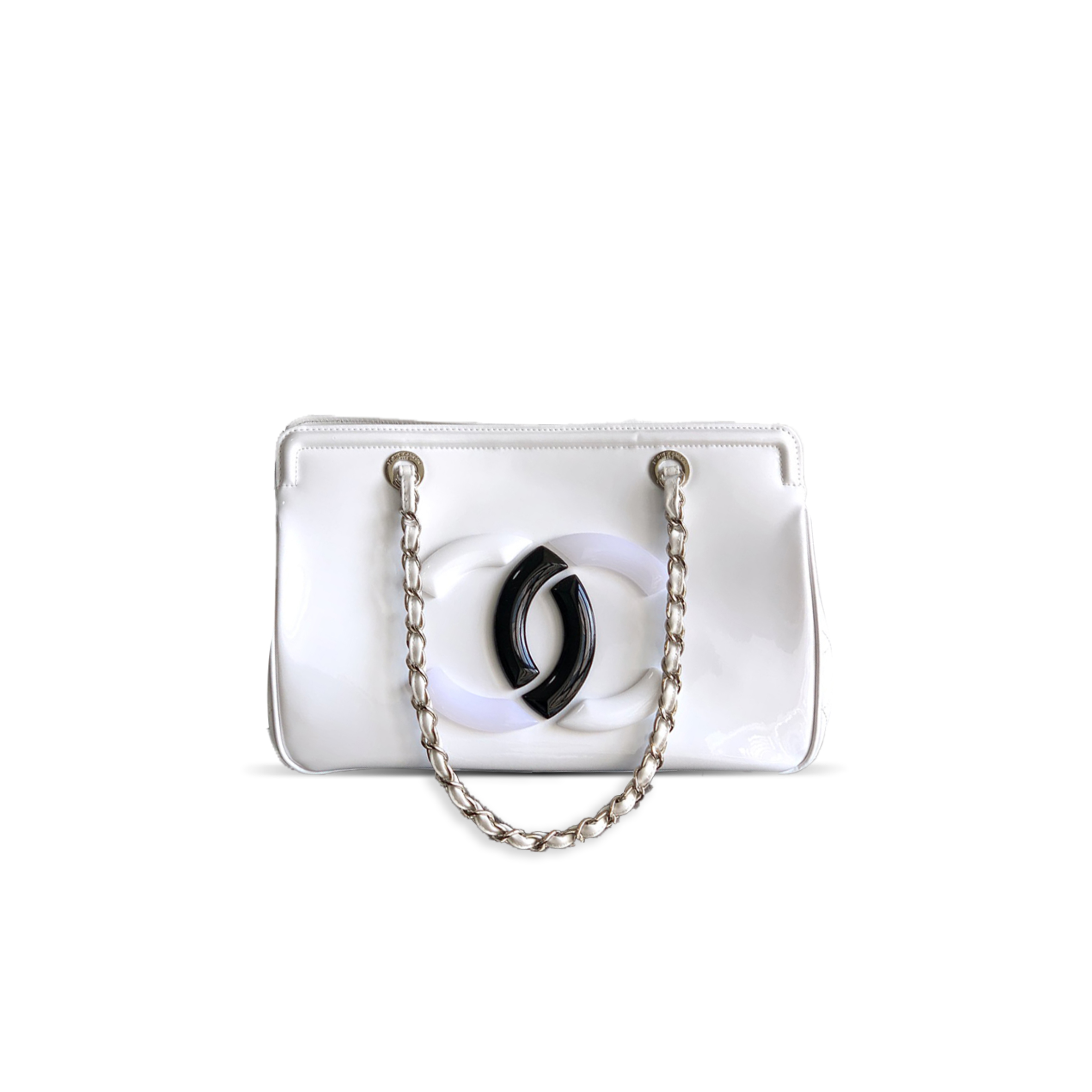 CHANEL COW PATENT LEATHER TOTE (33*32*12.5cm)